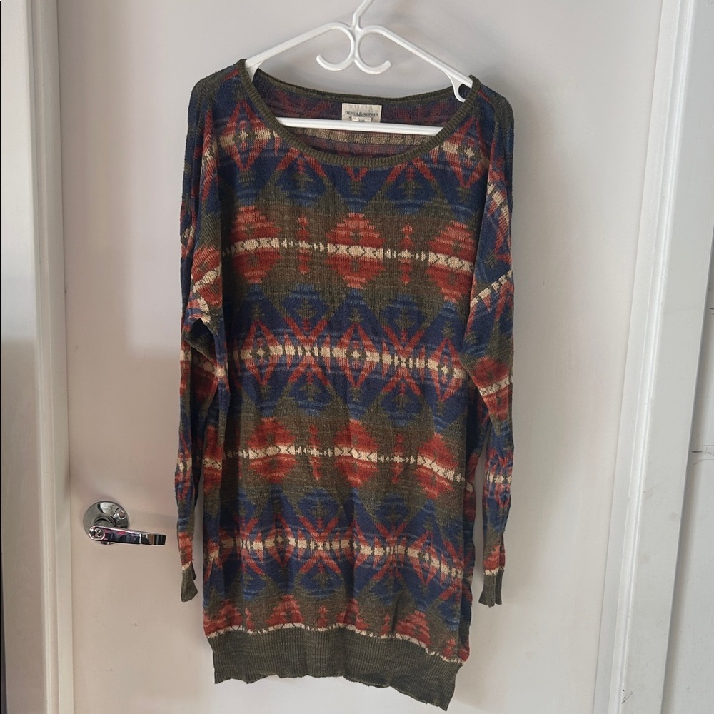 EUS Denim & Supply Ralph Lauren Geometric Knit Sweater